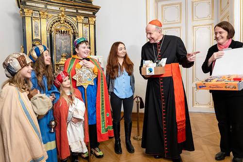 Sternsinger beim Kardinal / Erzdiözese Wien/ Schönlaub